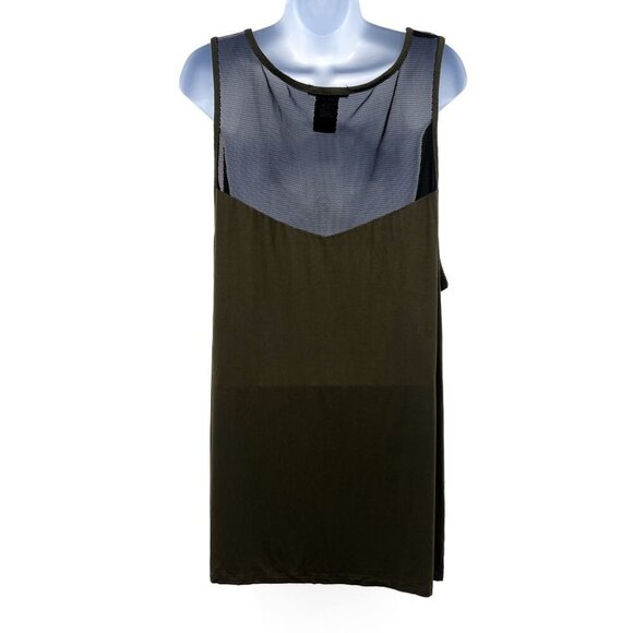 Bebe Workout Athletic Tank Top Mesh Back Plus Size Hunter Green 3X Y2K Logo - Picture 4 of 9